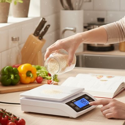 Balance Cuisine pesant de la farine