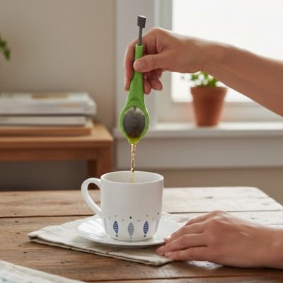 Cuillère à thé  filtrant du thé