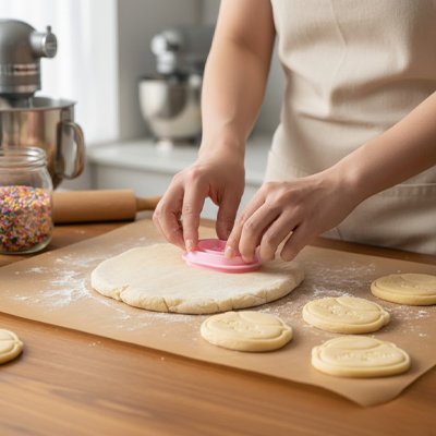 Emporte pièce sur une pâte