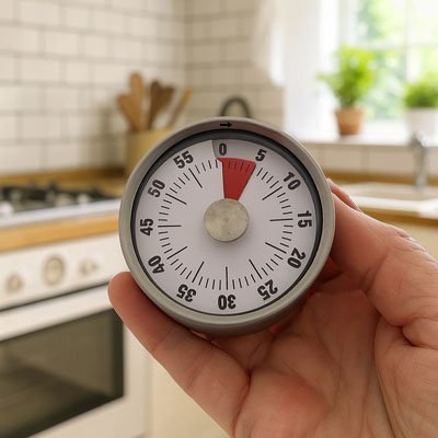 Minuteur cuisine affichage rotative rouge 
