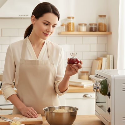 Minuteur cuisine dans une main