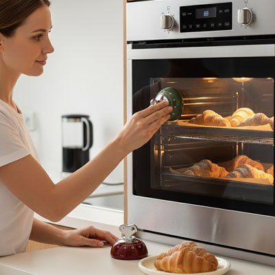Minuteur cuisine à régler sur la porte du four