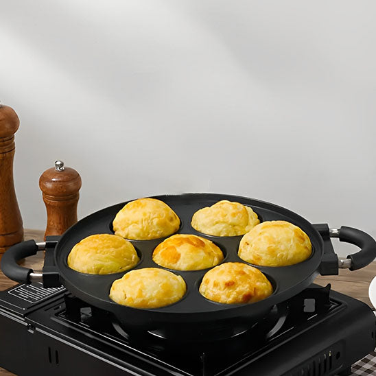 moule à gâteau en fonte 7 trous solide