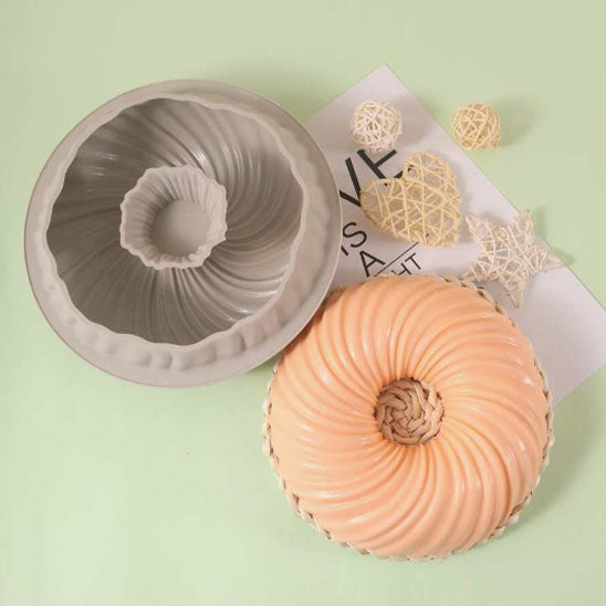 moule a gateau spirale flexible rose pâle