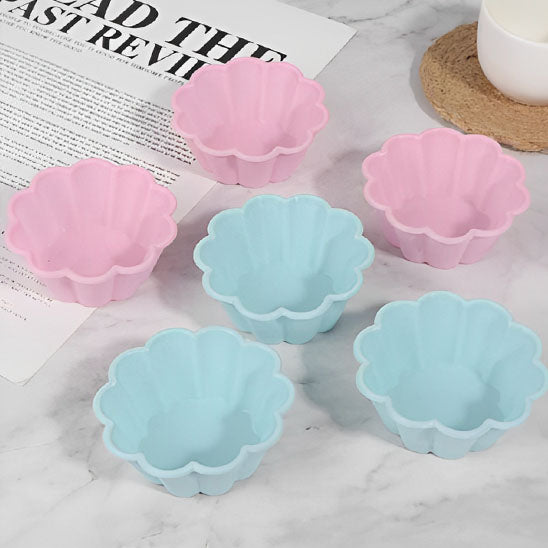 moule àmuffin en forme de fleur colore