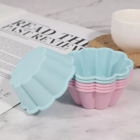 moule à muffin en forme de fleur flexible