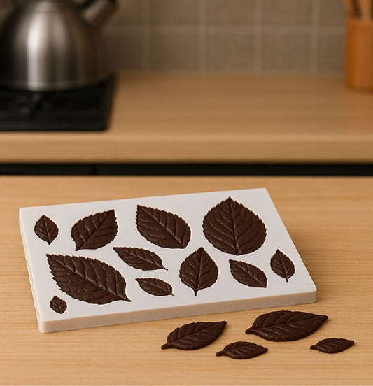 moule silicone feuille 3D CLAUDIO chocolat