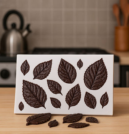 moule silicone feuille 3D Festif pour deco