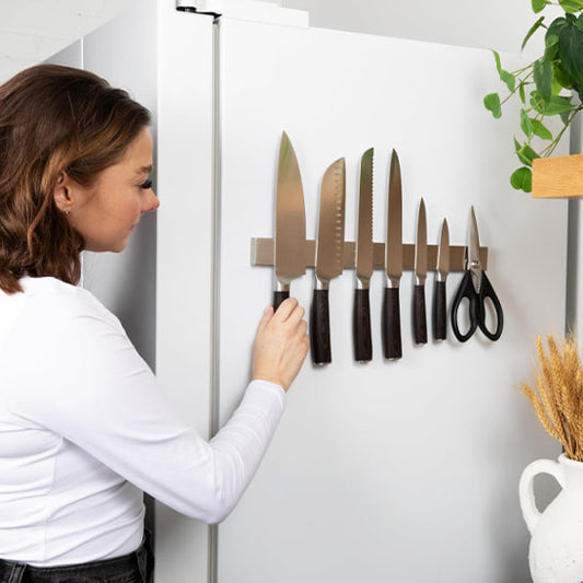 porte couteau magnetique mural sur frigo