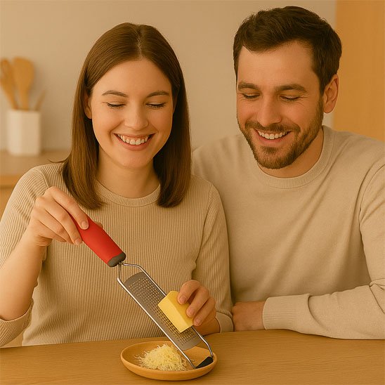 Râpe à fromage avec un couple 