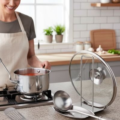 Repose cuillère près d'une gazinière