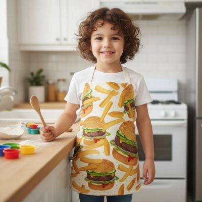Tablier de cuisine enfant prêt à cuisiner